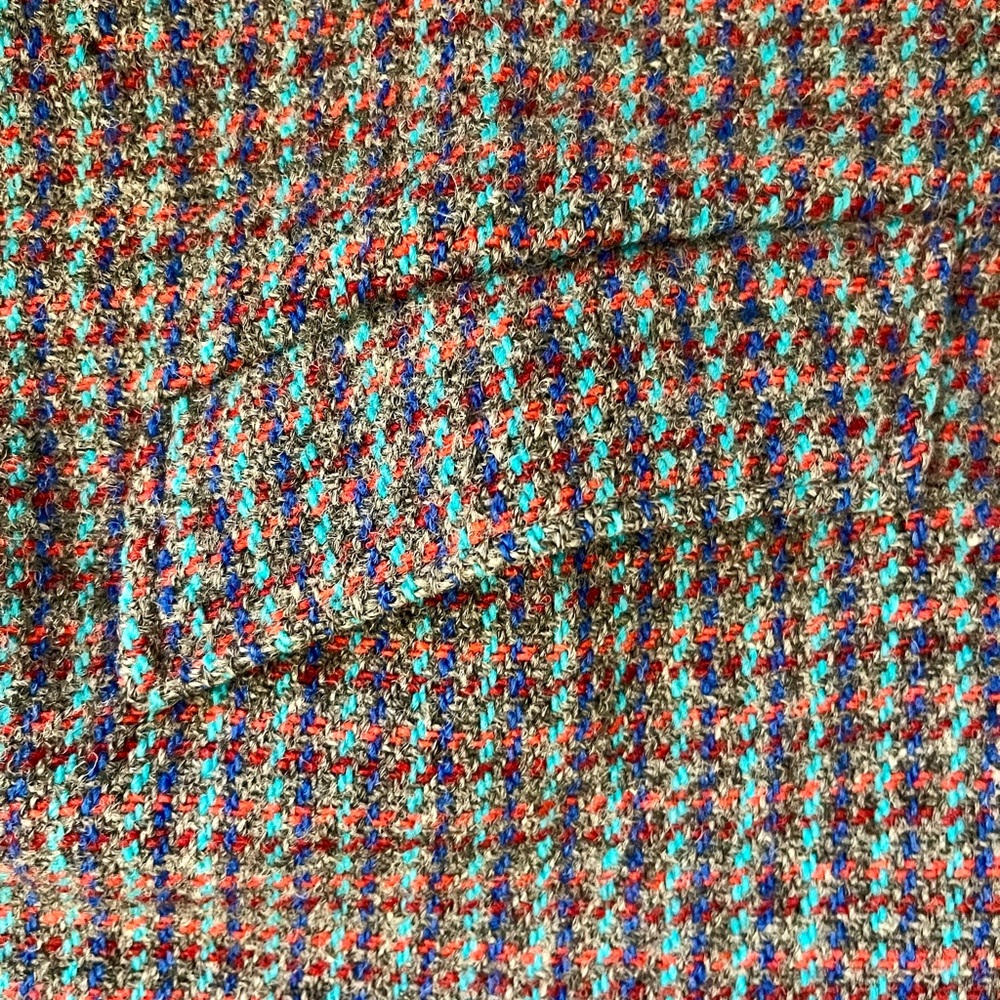 Vintage Harris Tweed Multicolor Handwoven Wool Coat - Picture 6 of 16